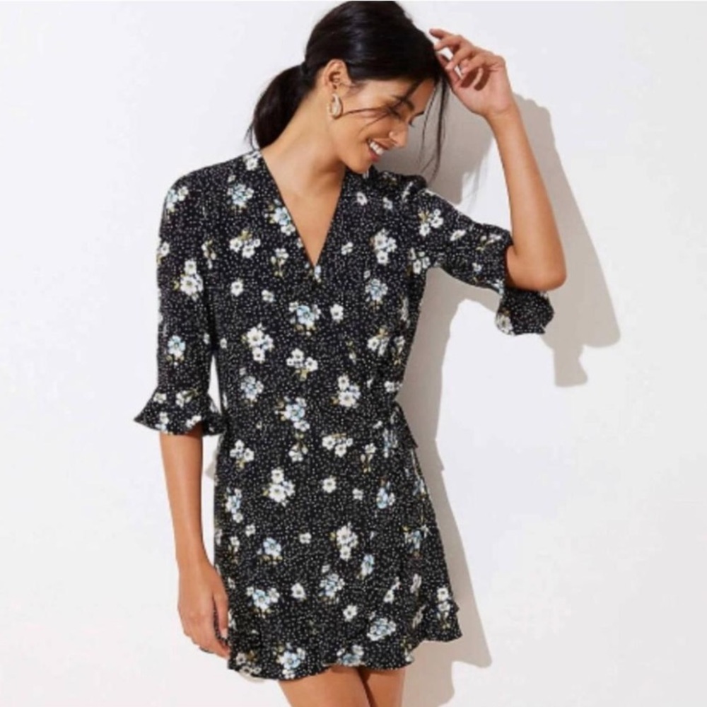 Loft‎ Floral Wrap Romper